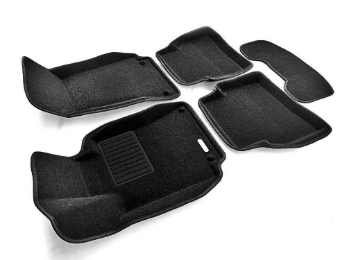 Коврики в салон Mercedes  (W205) 2014-2018 Седан, 3D ткань Euromat Business, Черный, Арт. EMC3D003514