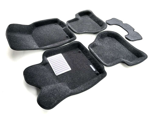 Коврики в салон Volkswagen Golf  2003-2008 Хэтчбэк 5 дв., 3D ткань Euromat LUX, Серый, Арт. EM3D004502G