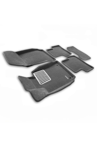 Коврики в салон Mercedes  (W204) 2006-2011 Седан, 3D ткань Euromat LUX, Серый, Арт. EM3D003503G