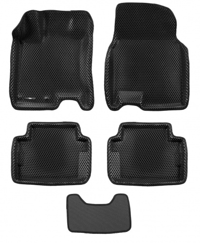 Коврики в салон Nissan Qashqai (J10) 2006-2010, 3D EVA Euromat, Черный, Арт. EM3DEVA003714