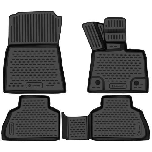 Коврики в салон BMW X5 (G05) 2018-2023, полиуретан 3D Element, Черный, Арт. ELEMENT3D02466210K