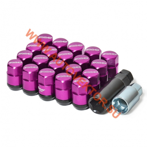 Комплект гаек M12x1.5 Конус h-35мм закрытая, Черный, Спец Ключ, Арт. M075PU