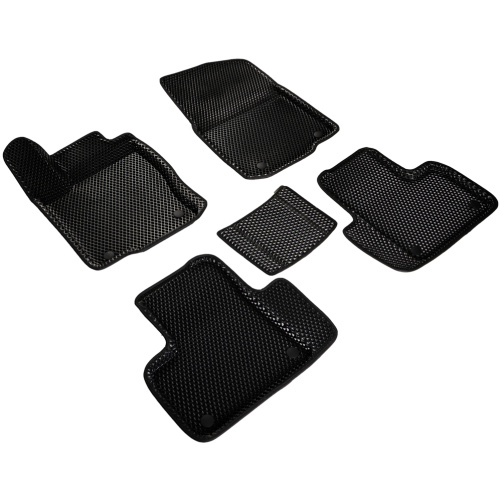 Коврики в салон Mercedes GL (X166) 2012-2016, 3D EVA Seintex "ромб", Черный, Арт. 98558