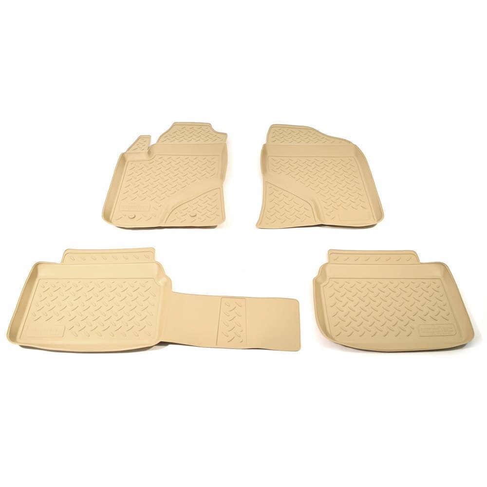 Коврики в салон Toyota Avensis (T25) 2003-2006 Седан, полиуретан Norplast дисконт, Бежевый, Арт. NPL-Po-88-03-b