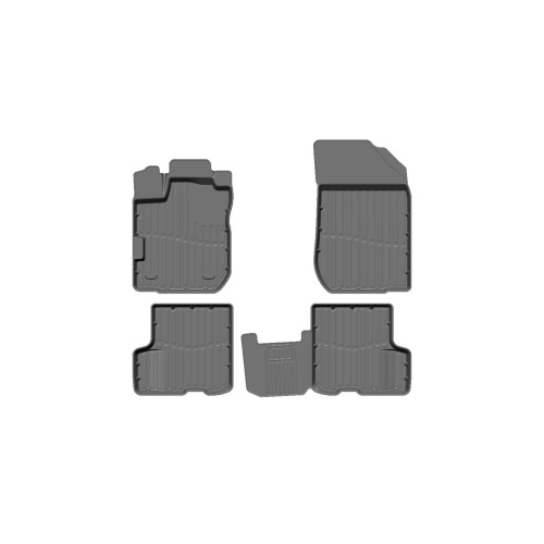 Коврики в салон Renault Logan  2012-2018 Седан, резина 3D SRTK Premium, Черный, низкий борт Арт. PR.NB.RN.LOG.14G.02X35