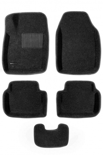 Коврики в салон Ford Fiesta (MK5) 2002-2005 3 дв., 3D ткань Euromat Business, Черный, Арт. EMC3D002213