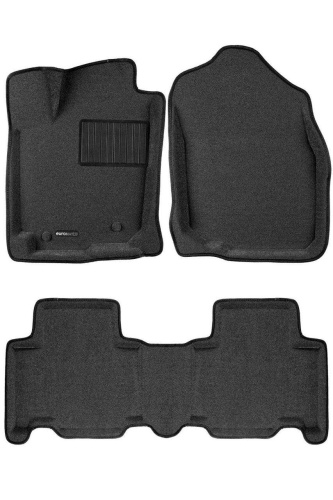Коврики в салон Toyota RAV4 LWB (XA30) 2009-2013 FL1 Long, 3D ткань Euromat Business, Серый, Арт. EMC3D005125G