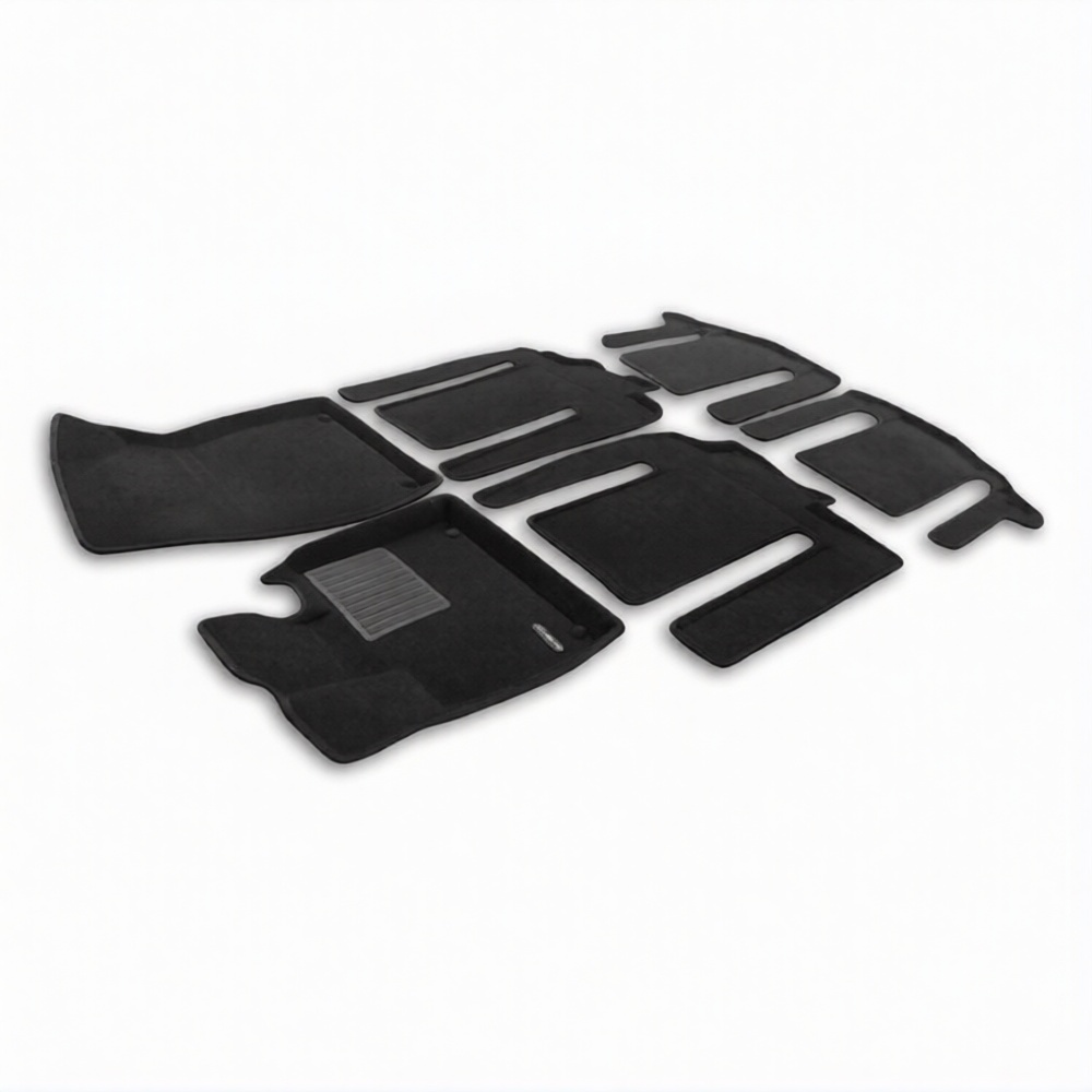 Коврики в салон Zeekr 009 2022-, 3D ткань Euromat Business, Черный, Арт. EMC3D005722