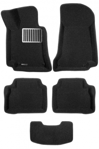 Коврики в салон Mercedes CLS (C257) 2017-2021, 3D ткань Euromat LUX, Черный, Арт. EM3D-003519