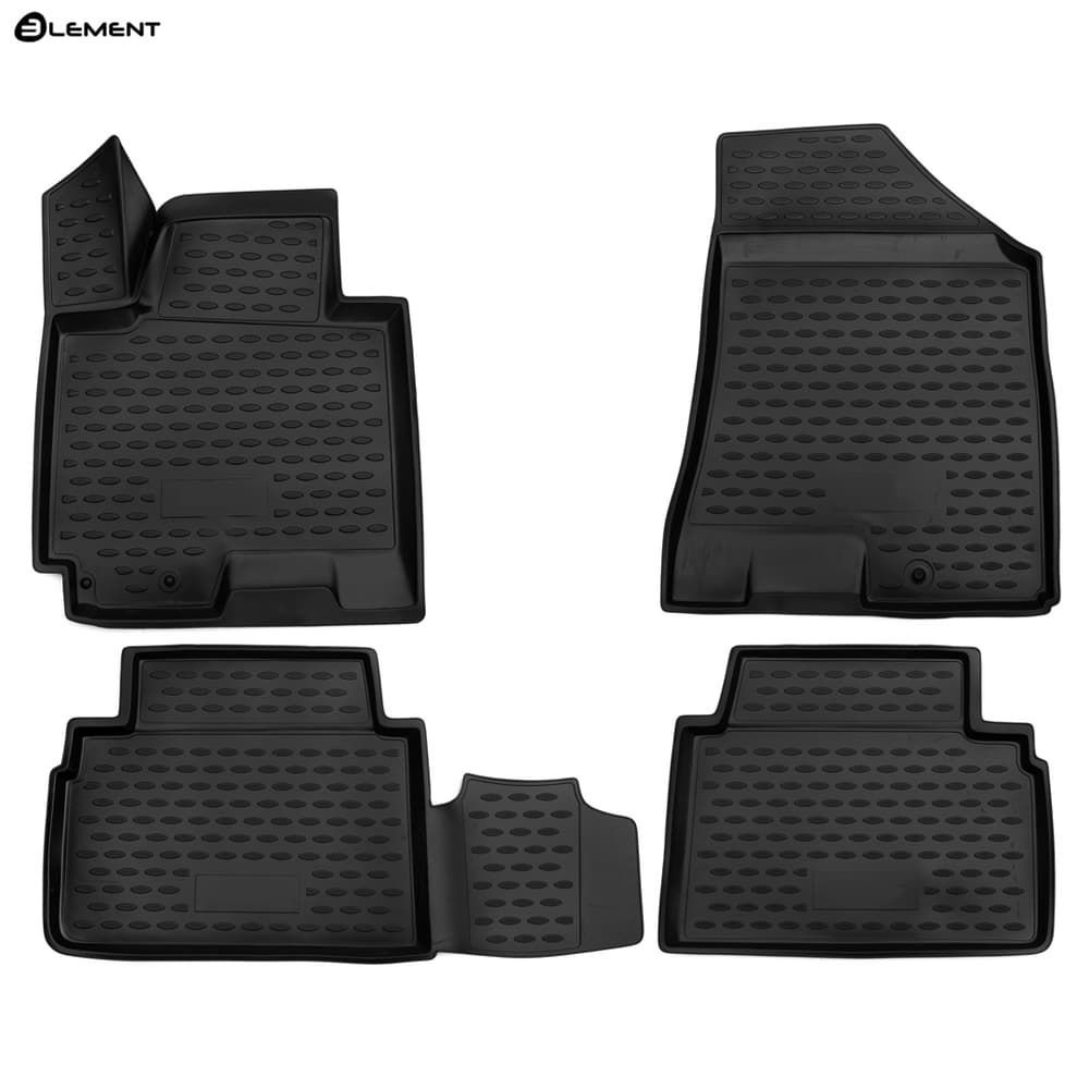 Коврики в салон Hyundai ix35 2009-2013, полиуретан 3D Element, Черный, Арт. NLC.3D.25.33.210