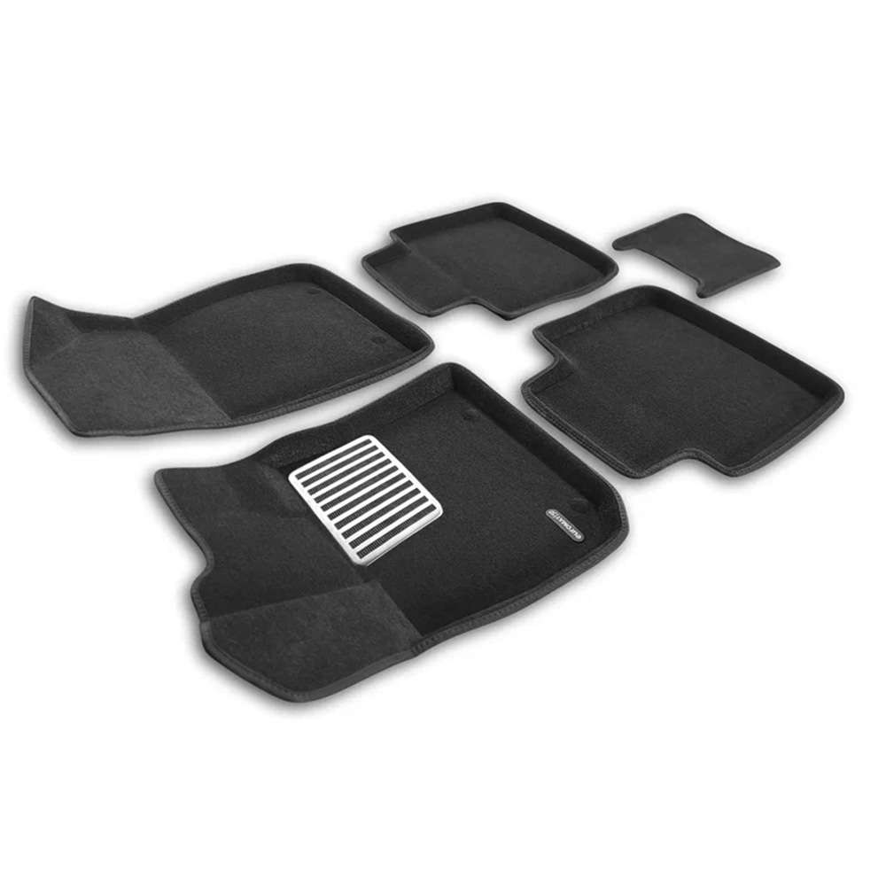 Коврики в салон Geely Preface 2022-, 3D ткань Euromat LUX, Черный, Арт. EM3D001416
