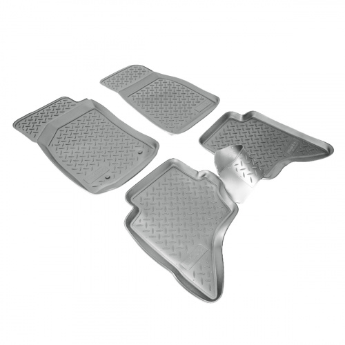 Коврики в салон Ford Ranger  2006-2009, полиуретан Norplast, Серый, Арт. NPLPO5550G