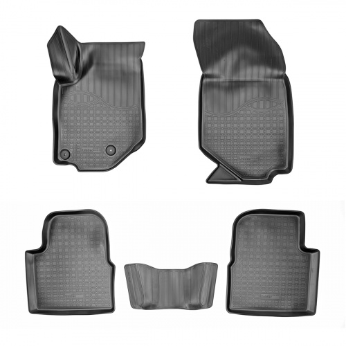 Коврики в салон Peugeot 2008  2019-, полиуретан 3D Norplast, Черный, Арт. NPA11C64235