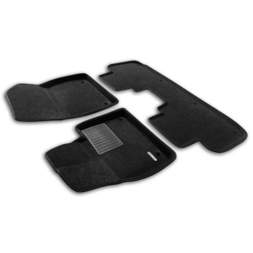 Коврики в салон Lixiang Li L9 2022-, 3D ткань Euromat Business, Черный, Арт. EMC3D005740