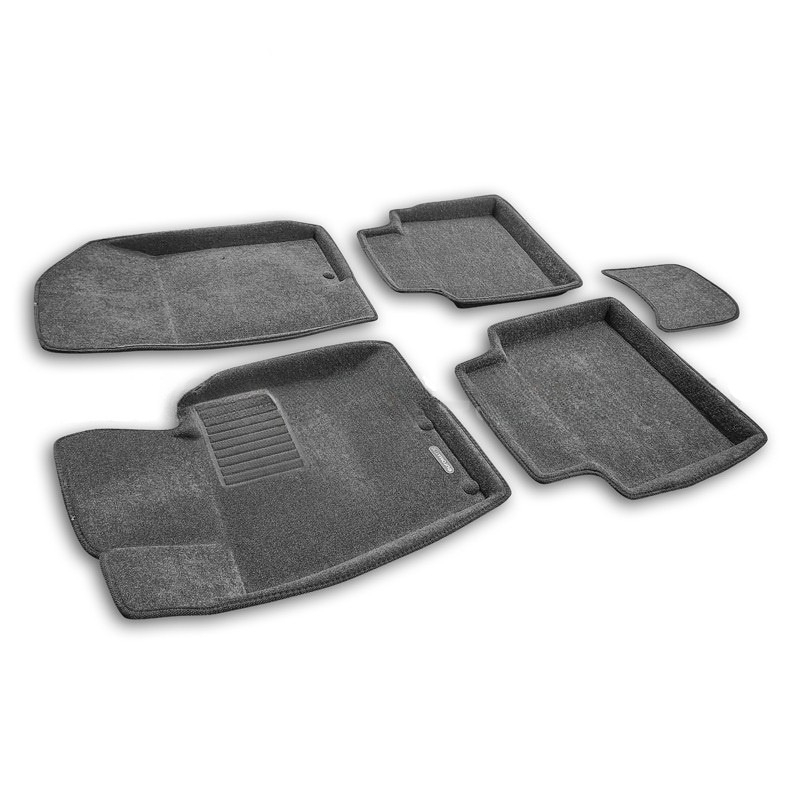Коврики в салон Hyundai Sonata (YF) 2010-2013, 3D ткань Euromat Business, Серый, Арт. EMC3D002912G