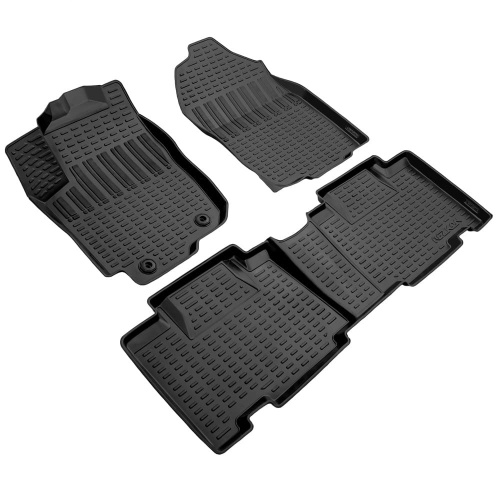 Коврики в салон Toyota RAV4 (XA40) 2012-2015, полиуретан Rezkon, Черный, Арт. 0534035200
