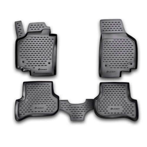 Коврики в салон SEAT Altea  2004-2009, полиуретан Element, Черный, Арт. NLC.44.06.210