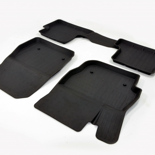 Коврики в салон Mazda 3 (BL) 2008-2011 Седан, резина 3D SRTK Premium, Черный, Арт. PR.MZ.3.09G.02X26