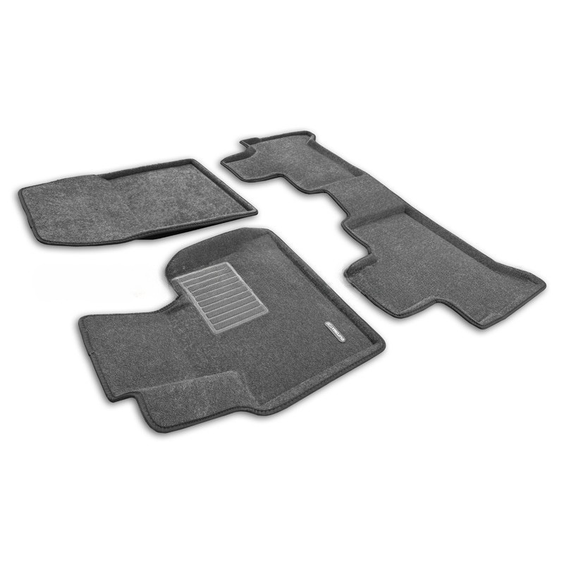 Коврики в салон BMW X5 (E53) 1999-2003, 3D ткань Euromat Business, Серый, Арт. EMC3D001211G