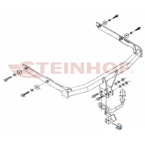 Фаркоп Ford Fusion I 2002-2005 кроме а/м с датчиками парткроника Steinhof Арт. F236