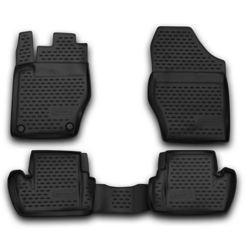 Коврики в салон Citroen DS4 2010-2015, полиуретан Element, Черный, Арт. CARCRN00043