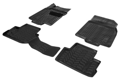 Коврики в салон Nissan Qashqai (J11) 2013-2019, полиуретан AutoFlex, Черный, для а\м после 2015- г.в. РФ сборка Арт. 9410301