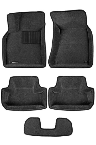 Коврики в салон Audi Q5 (8R) 2008-2012, 3D ткань Euromat Business, Серый, Арт. EMC3D001104G