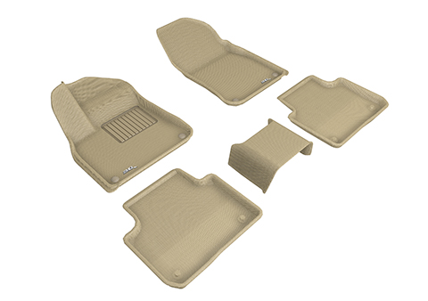 Коврики в салон Volkswagen Touareg  2018-2023, 3D ткань Sotra Lux, Бежевый, Арт. ST 74-00727