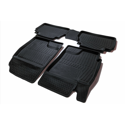 Коврики в салон Chevrolet Epica (V250) 2006-2009, резина 3D SRTK Premium, Черный, Арт. PR.CH.EP.06G.02043