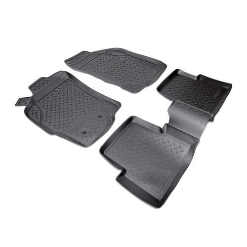 Коврики в салон Fiat Albea 2005-2012 FL, полиуретан Norplast, Черный, Арт. NPL-Po-21-01