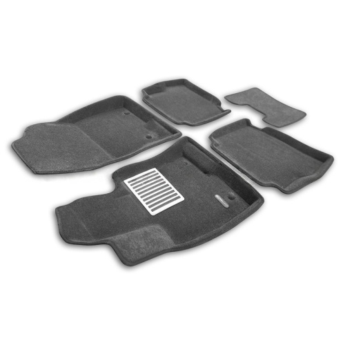 Коврики в салон Mazda CX-9 (TC) 2015-2021, 3D ткань Euromat LUX, Серый, Арт. EM3D003401G