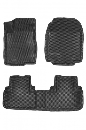 Коврики в салон Honda CR-V  2011-2015, 3D EVA Euromat, Черный, Арт. EM3DEVA002611