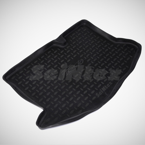 Коврик в багажник Ford Fiesta (MK6) 2008-2012 5 дв., полиуретан Seintex, Черный, Арт. 01251