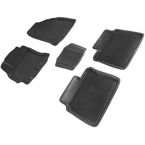 Коврики в салон Toyota Corolla (E160/E170) 2012-2016 Универсал, 3D EVA Seintex "ромб", Черный, Арт. 95237