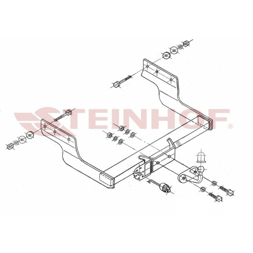 Фаркоп Ford Transit V 2000-2006 Фургон для а/м со ступенькой; RWD/FWD Steinhof Арт. F300
