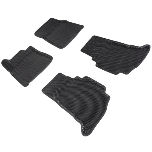 Коврики в салон Toyota Land Cruiser 200 2007-2012, 3D EVA Seintex "ромб", Черный, Арт. 95230