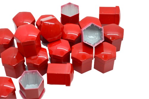 Декоративные колпачки для колесных гаек и болтов HEX17(Red)