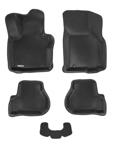 Коврики в салон Volkswagen Golf  2003-2008 Хэтчбэк 5 дв., 3D EVA Euromat, Черный, Арт. EM3DEVA004502