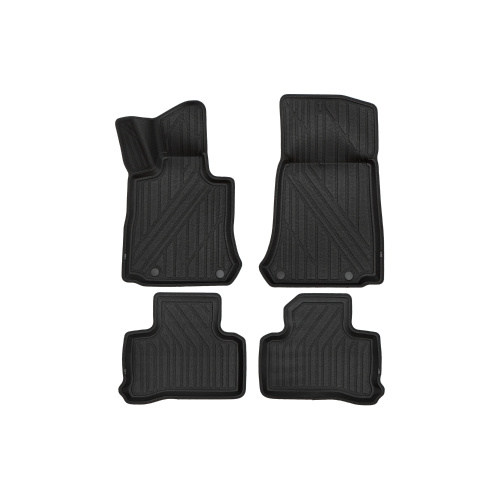 Коврики в салон Mercedes GLC (X253) 2015-2019, полиуретан 3D KVEST с черным кантом, Черный, Арт. KVEST3D01495210K