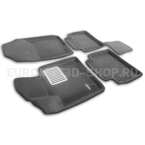 Коврики в салон Hyundai Tucson (NX4) 2020-, 3D ткань Euromat LUX, Серый, Арт. EM3D002711G