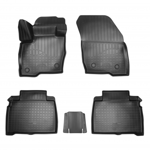 Коврики в салон Ford Galaxy  2014-2019, полиуретан 3D Norplast, Черный, Арт. NPA11C22390