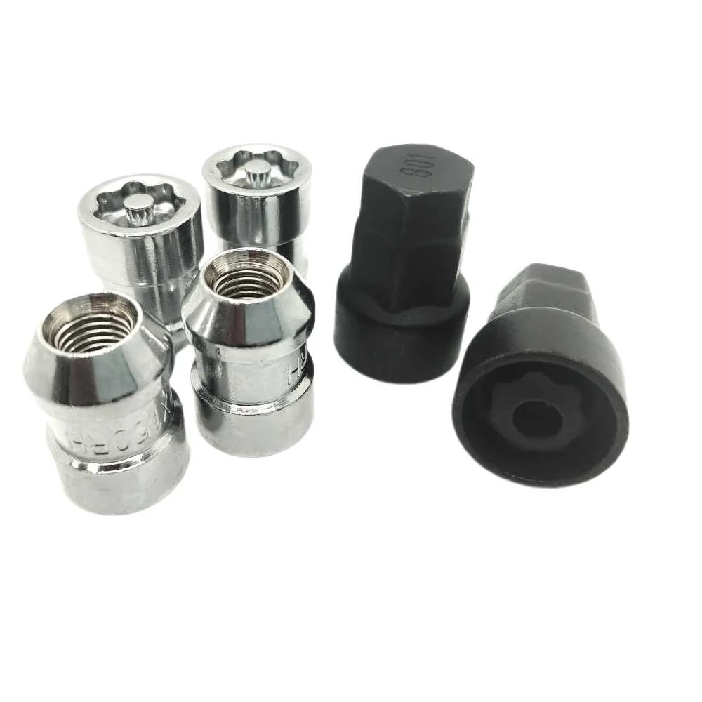 Гайки секретные M12x1.5 Конус h-33мм закрытая, Хром, Спец Ключ, Арт. 72644533X2KEY