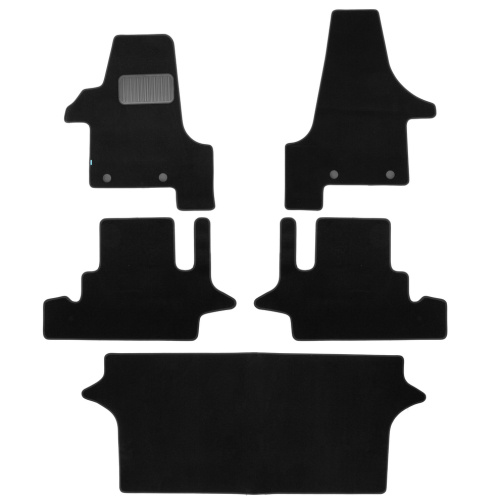 Коврики в салон Volkswagen Multivan (T5) 2003-2009, текстильные Klever premium, Черный, Арт. KLEVER03511722110KH