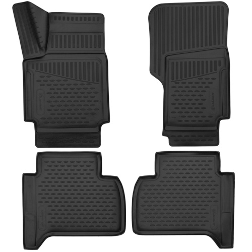 Коврики в салон Volkswagen Amarok  2016-2023 FL, полиуретан 3D Element, Черный, Арт. ELEMENT3D02431210