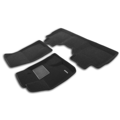 Коврики в салон Haval F7  2024-, 3D ткань Euromat Business, Черный, 4WD Арт. EMC3D001470