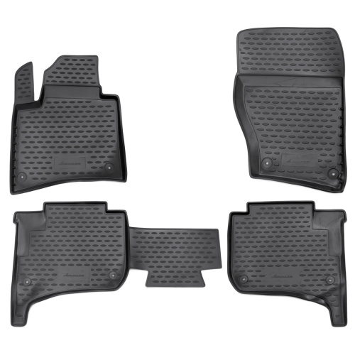 Коврики в салон Volkswagen Touareg  2010-2014, полиуретан Element, Серый, Арт. NLC5131211K