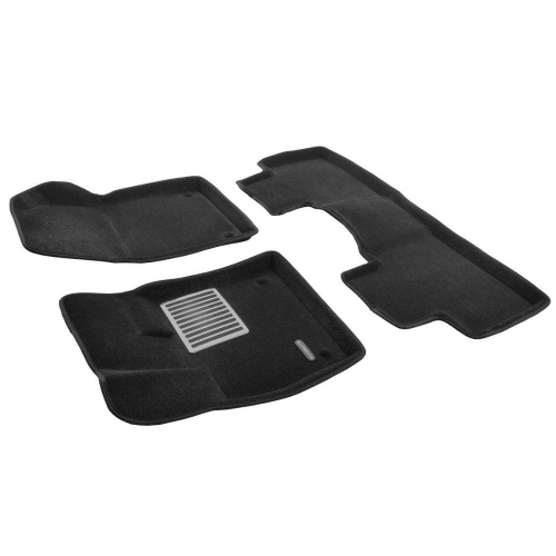 Коврики в салон Geely Atlas  (FX11) 2023-, 3D ткань Euromat LUX, Черный, Арт. EM3D001414