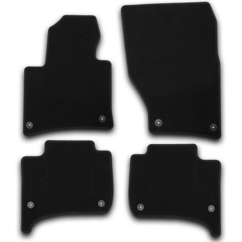 Коврики в салон Volkswagen Touareg  2010-2014, текстильные Klever эконом, Черный, Арт. NLD.KVR01513601200k