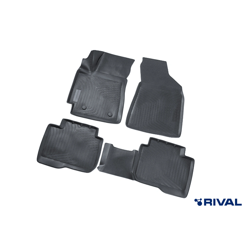 Коврики в салон Changan Alsvin 2018-, полиуретан Rival, Черный, Арт. RIV18916001