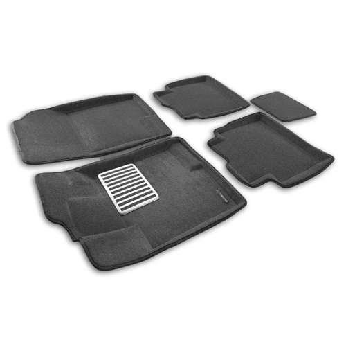 Коврики в салон Haval Jolion 2021-, 3D ткань Euromat LUX, Серый, 4WD Арт. EM3D001473G